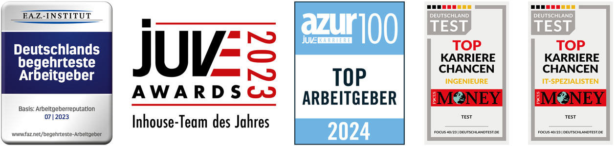 Logos: FAZ, IT Spezialisten, Ingenieure, Azur 100 Top Arbeitgeber